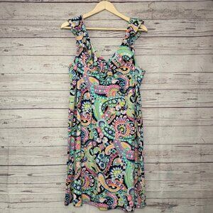 crown & ivy Multi-Color Paisley Sleeveless Summer Dress